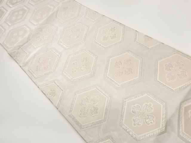JAPANESE FUKURO OBI / WOVEN KIKKO PATTERN